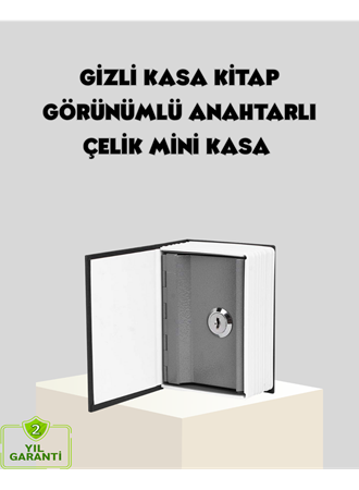 Sözlük Görünümlü Gizli Kitap Kasa – Anahtarlı Metal İç Kasa, Kompakt Boyut, Şık ve Güvenli Tasarım