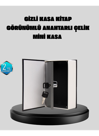 Anahtarlı Gizli Kitap Kasa – Metal İç Yapı, Kamuflajlı Sözlük Tasarım