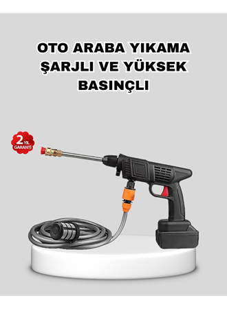 Akülü Araba Yıkama Makinesi 21V Güçlü Basınçlı ve Çift Akülü Taşınabilir