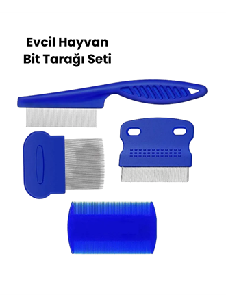 Bit, Pire ve Tüy Temizliğine Uygun Çok Amaçlı Evcil Hayvan Tarağı Seti