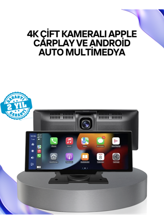 Renault Megane, Clio, Symbol, Captur, Toyota Corolla, Yaris, C-HR, Ford Focus, Fiesta Uyumlu Kablosuz CarPlay Multimedya 10.26” Dokunmatik Ekran