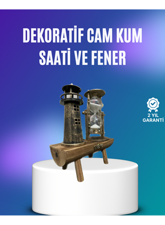 Deniz Feneri Şeklinde El Yapımı Kum Saati – Ev ve Ofis İçin Zarif Süs