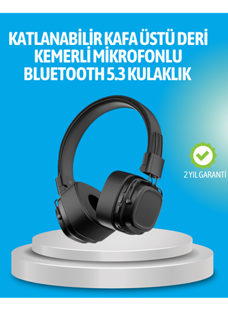 Deep Bass Destekli Kablosuz Katlanabilir Kulak Üstü Kulaklık