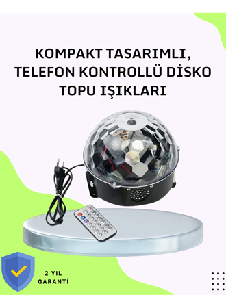 Ev ve Parti İçin Masaüstü Bluetooth Disko Topu Işık Gösterisi