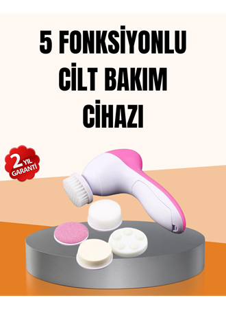 Derin Temizleme ve Masaj İçin 5 Başlıklı Yüz Cilt Bakım Aleti