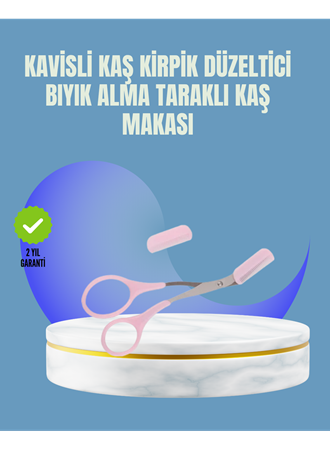 Tarak ve Fırça Başlıklı Kaş Şekillendirme Makası