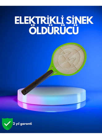 Pil ile Çalışan Elektrikli Sivrisinek Raketi | Kimyasal İçermeyen Hijyenik Çözüm