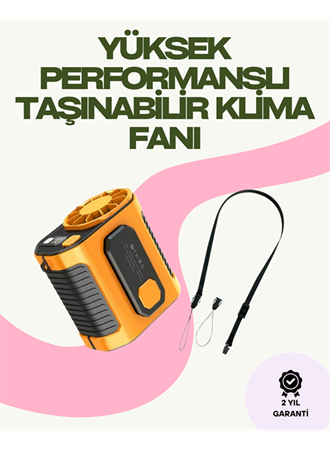 Dijital Göstergeli Turbo Taşınabilir Fan – USB Type-C, 3 Serinlik Modu
