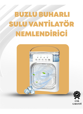 Taşınabilir 3'ü 1 Arada Mini Fan | Nemlendirici + Soğutucu + Gece Lambası