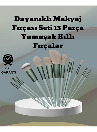 umuşak Kıllı Estetik Tasarımlı 13'lü Makyaj Fırçası Seti Günlük ve Profesyonel Kullanım