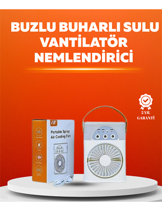 Mini USB Klima Fan | 3 Kademeli Spreyli Hava Soğutucu, Taşınabilir