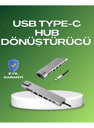 Seyahat Dostu 8‑in‑1 Hub – Şarj & Veri & Video & Ağ için Eksiksiz Çözüm