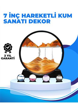 Döndürülebilir Dinamik Kum Tablosu – Stres Giderici, Yüksek Kaliteli Cam ve Doğal Kum ile Sanatsal Masa Dekoru