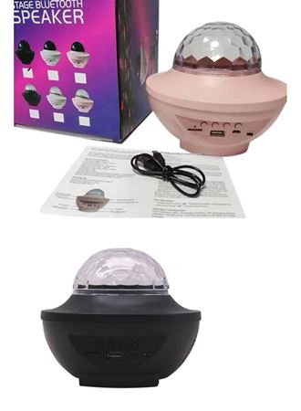 Dönen Işıklı Disko Topu Projektör Müzik Çalarlı Disco Speaker
