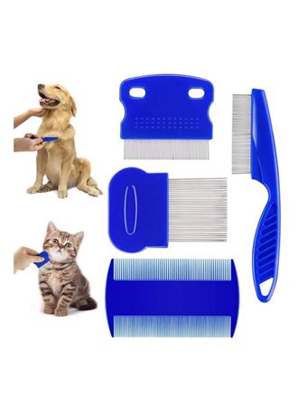 4'lü Bit Evcil Hayvan Tarak Seti Kedi Köpek Bit Tarak Seti Pire Tarağı