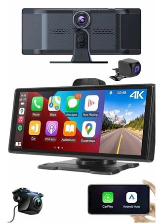 Android ve İOS Uyumlu Ön Arka Çift Kameralı Araç Ekranı Dokunmatik CarPlay