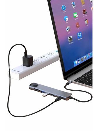 8 Port Çoklayıcı Macbook Ile Uyumlu Çoğaltıcı Type-C dönüştürücü TF SD kart