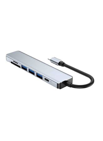 8 Portlu Macbook Çevirici Type C Hub  SD TF USB Çoğaltıcı Ethernet