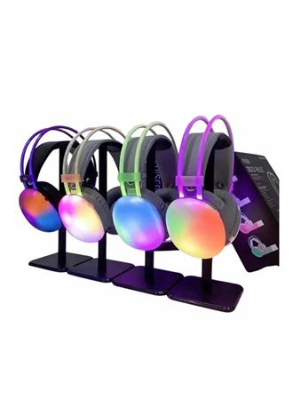 RGB Işıklı Yüksek Ses Kaliteli Kablosuz Kulak Üstü Bluetooth Kulaklık