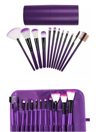 12 Parça Makyaj Fırçası Yumuşak Kıllı Profesyonel Fırça Seti Yüksek Kaliteli Pürüzsüz