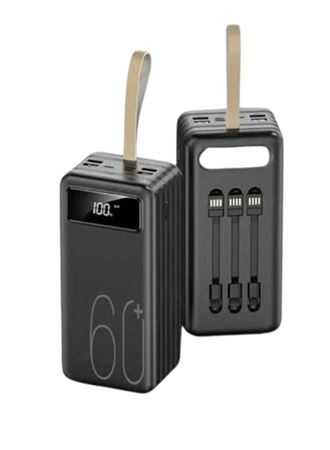 Hızlı Şarj 4 Çıkışlı Powerbank 60.000 Mah Taşınabilir Dijital Göstergeli