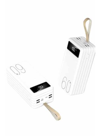 Powerbank 60.000 Mah Taşınabilir Şarj Hızlı El Fenerli Dijital Göstergeli