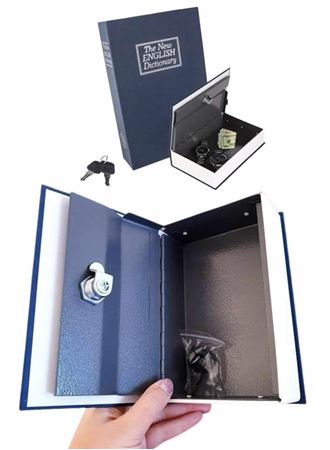 Gizli Kasa Kilitli Sözlük Görünümlü 18cm Gizli Kasa Büyük Boy Anahtarlı