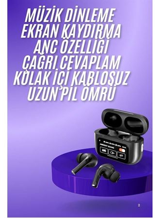 2.Nesil Pro Ekranlı Sesli Görüşme Yapabilen Kablosuz Bluetooth Kulaklık