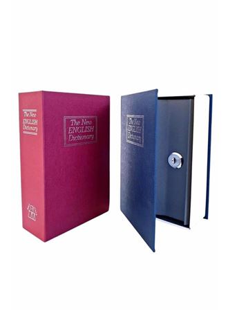 Kitap Görünümlü Gizli Kasa Büyük Boy Anahtarlı Kilitli Para Kasası