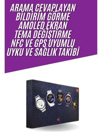 Unısex Yuvarlak Ekranlı 7 Kordonlu Akıllı Saat GPS Destekli Çoklu Kordon Seçeneği