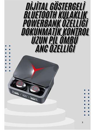 Kablosuz Bluetooth Kulaklık Powerbank Özellikli Göstergeli Hd Mikrofon