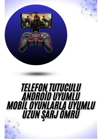 Yeni Nesil X3 Gamepad Android Uyumlu Telefon Tutucu Özellikli Joystick