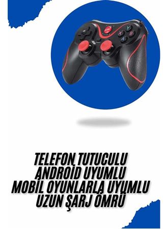 Joystik Gamepad Bluetooth Telefon Tutucu Oyun Kolu Telefon Android Uyumlu