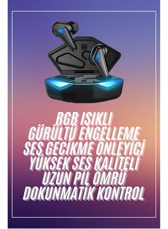 Oyuncu Kulaklığı Mikrofonlu Kablosuz Gaming Kulaklık Powerban Yüksek Ses Kaliteli