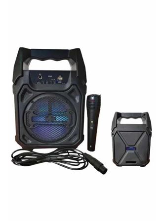 Karaoke Mikrofonlu Fm Radyolu Bluetooth Hoparlör Yüksek Ses Kaliteli