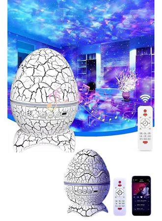 Bluetooth Hoparlör Dinozor Yumurtası Gece Masa Lambası Projektör