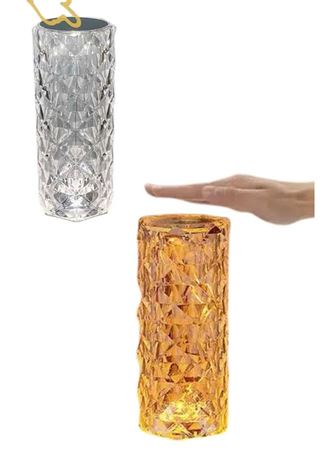 Masa ve Gece Lambası Şık ve Dayanıklı Sensörlü Şarjlı Kristal Lamba