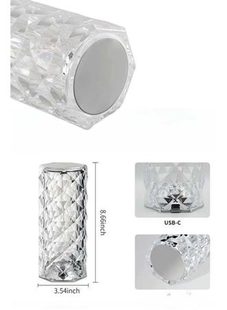 Yeni Nesil Modern Kristal Masa ve Gece Lambası Dokunmatik Renk Değiştirebilen