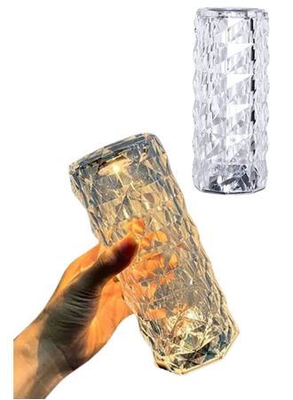 Kristal Lamba Masa Lambası Şarjlı Masa Lambası Dokunmatik Sensör Usb Şarjlı