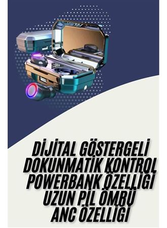 Bluetooth Kulaklık Android ve İOS Uyumlu ANC Özellikli Dijital Şarj Göstergeli