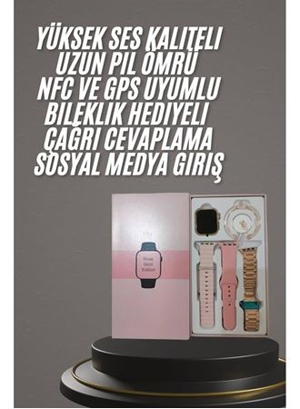 Yeni Nesil Kadın Akıllı Saat Rose Gold Android ve İos Uyumlu