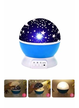 Yıldızlı Gece Lambası Mor Projeksiyon Görünümlü Masa Lambası Renk Değiştirebilen