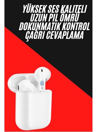 Yeni Nesil Çift Mikrofonlu Dokunmatik Kablosuz Bluetooth Kulaklık