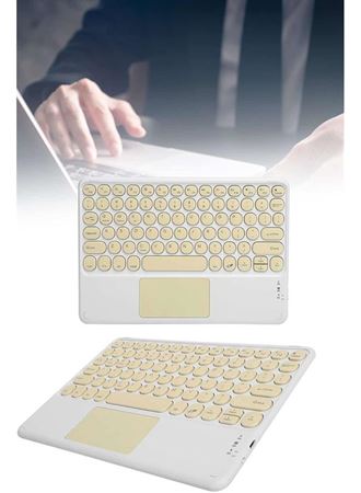 Android ve İOS Uyumlu Bluetooth Klavye Touchpad Slim Kablosuz Wifi Q Klavye