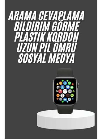 Akıllı Saat Çok Fonksiyonlu Uyku Takibi Adımsayar Nabız Ölçer Arama Cevaplayan
