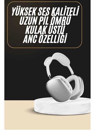 2025 Model Kulak Üstü Kablosuz Bluetooth Kulaklık Gürültü Azalta Uzun Pil