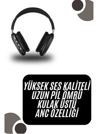 Kulak Üstü Kablosuz Bluetooth Kulaklık Yumuşak Süngerli SD Kart Girişli