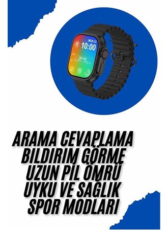 Akıllı Saat Sağlık Takibi Kalp Atışı Adımsayar Ultra Yeni Nesil nefes Egzersizi
