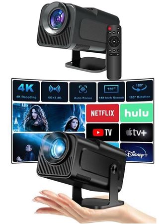 Projektör Siyah Android Taşınabilir Sinema Projeksiyon Wifi Destekli En Güncel Sürüm Akıllı