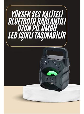 Bluetooth Hoparlör Android ve İOS Uyumlu Ses Bombası USB Girişli Taşınabilir